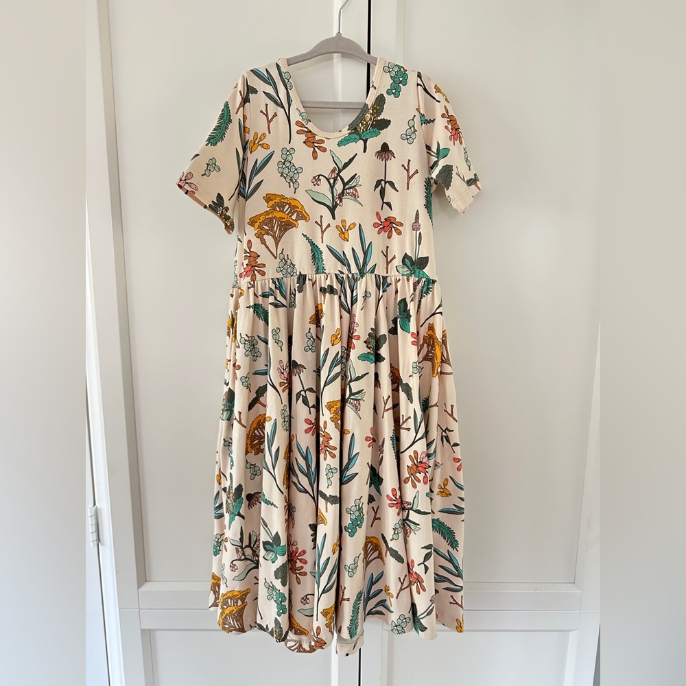 Alice + Ames Girls Floral (Herbal Study) Cream Ballet Dress - Size 10